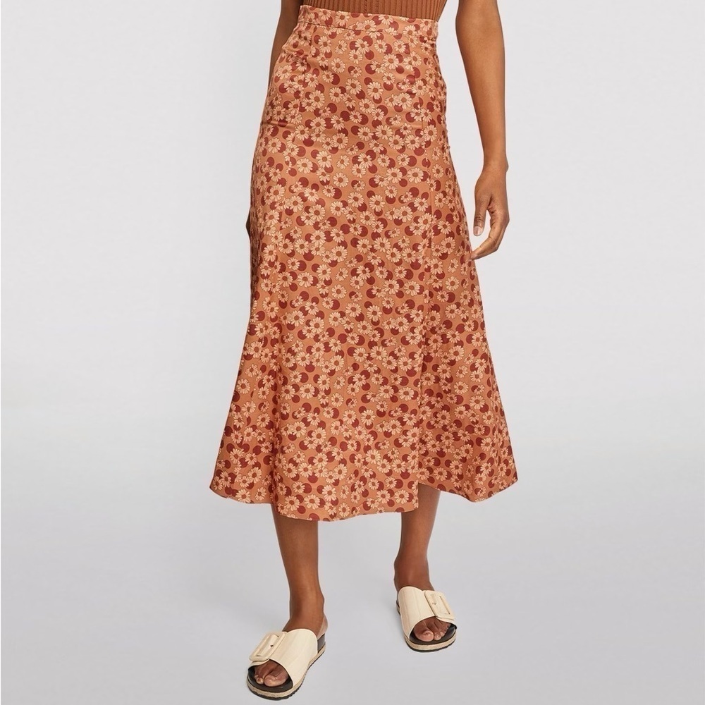SANDRO Pascaline Floral-Print Skirt - Neutrals US Size 4 - Picture 14 of 15